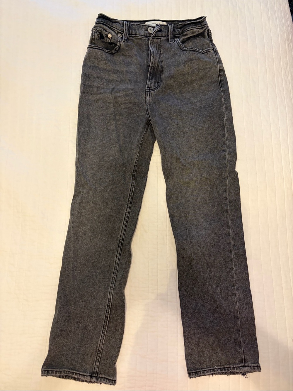 Abercrombie The Ankle Straight Ultra-high rise Jeans